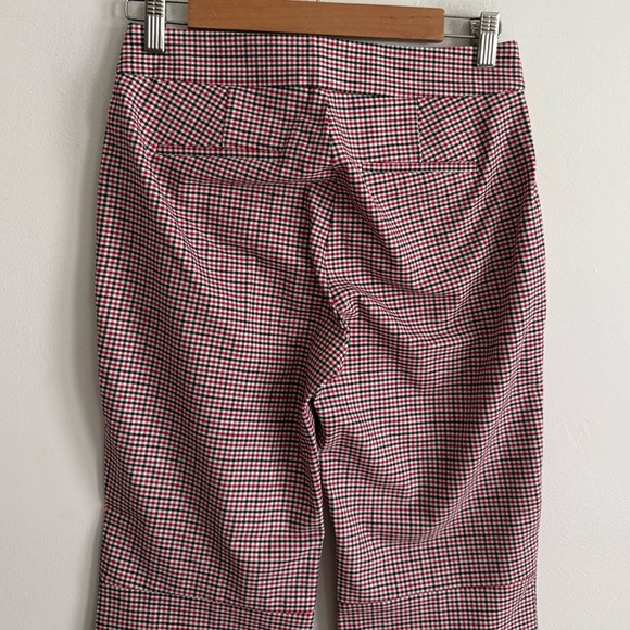 J. Crew Hayden Kickout Cropped Pants Plaid Red White Blue - Picture 4 of 8